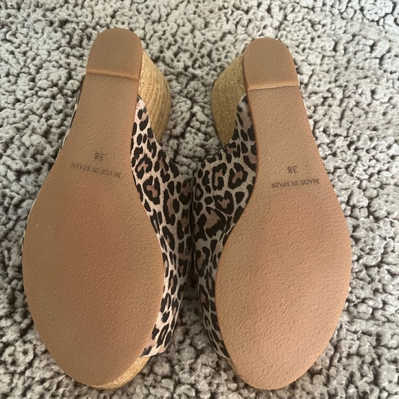 Eric Michael leopard print wedges size 38 - Picture 3 of 4